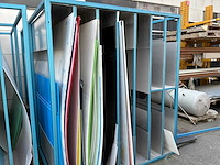 Verticale magazijnrekken voor plaatmateriaal met inhoud (4x) - afbeelding 3 van  3