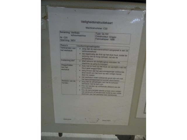 Verticale schuurmachine griggio - afbeelding 7 van  7