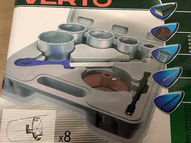 Verto set gatenzagen, 8 delig - afbeelding 3 van  4