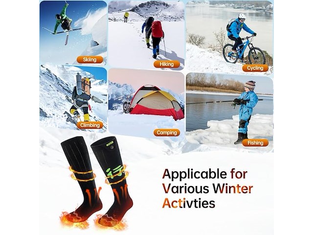 Verwarmde sokken voor mannen en vrouwen - afbeelding 5 van  6