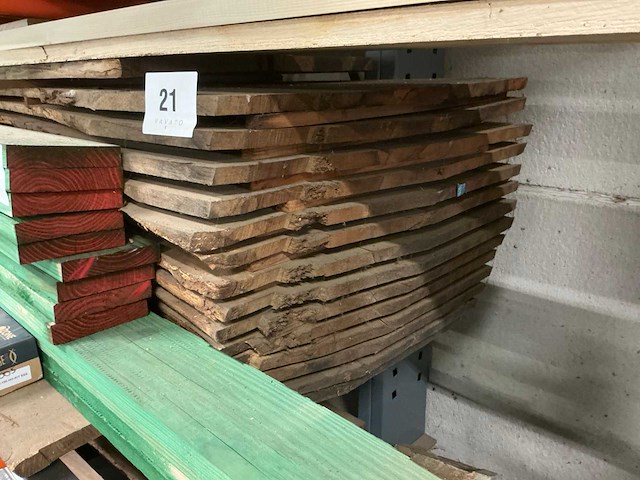 Verzaagde eiken boomstambladen (15x) - afbeelding 1 van  3