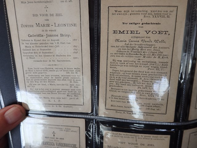 Verzameling oude bid prenten 1800 en heilig hart prenten+500 - afbeelding 7 van  9