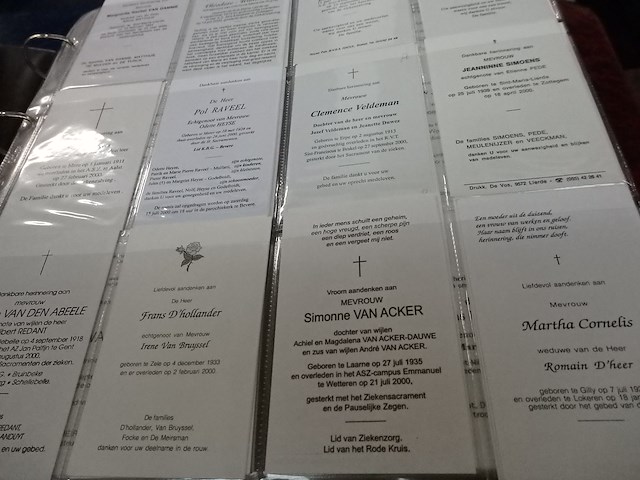 Verzameling rouwprenten 2000 +/-800 stuk - afbeelding 1 van  1