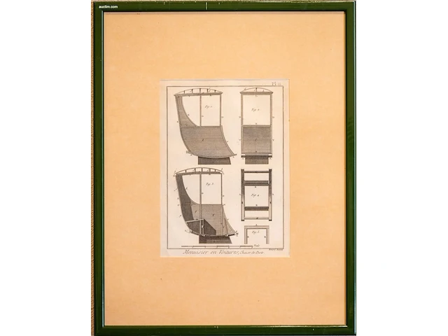 Verzameling van 14 antieke franse kopergravures... - afbeelding 2 van  13