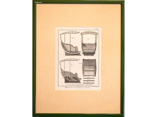 Verzameling van 14 antieke franse kopergravures... - afbeelding 4 van  13