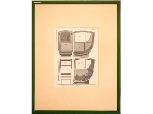Verzameling van 14 antieke franse kopergravures... - afbeelding 1 van  13