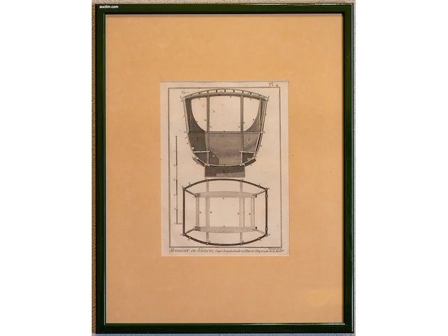 Verzameling van 14 antieke franse kopergravures... - afbeelding 7 van  13