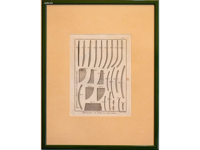 Verzameling van 14 antieke franse kopergravures... - afbeelding 8 van  13