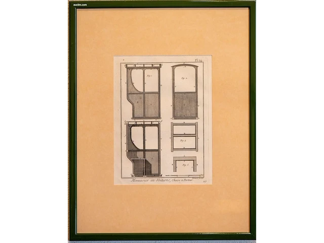 Verzameling van 14 antieke franse kopergravures... - afbeelding 10 van  13