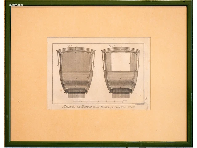 Verzameling van 14 antieke franse kopergravures... - afbeelding 13 van  13