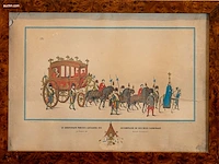 Verzameling van 4 antieke prenten en gravures