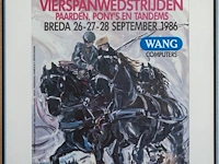 Verzameling van 8 ingelijste paardensport- en... - afbeelding 5 van  8
