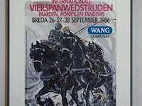 Verzameling van 8 ingelijste paardensport- en... - afbeelding 6 van  8