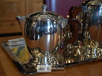 Verzilverd deco koffie en thee set - afbeelding 3 van  5