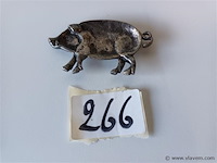 Verzilverd varken lille - afbeelding 1 van  3