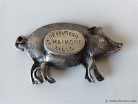 Verzilverd varken lille - afbeelding 3 van  3