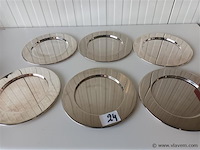 Verzilverde onderborden. 6 stuks - afbeelding 1 van  3