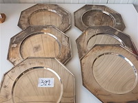 Verzilverde onderborden. 6 stuks - afbeelding 1 van  4