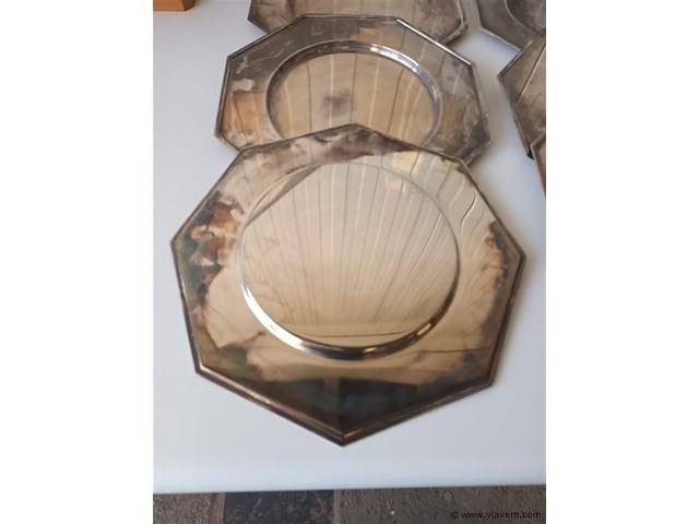 Verzilverde onderborden. 6 stuks - afbeelding 4 van  4