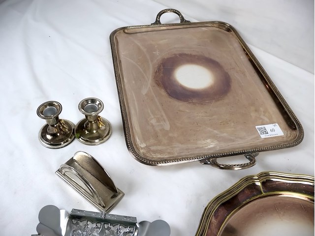 Verzilverde plateau's (x4) - afbeelding 3 van  7