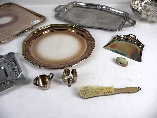 Verzilverde plateau's (x4) - afbeelding 4 van  7