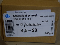 Verzink schroeven 4,5x20, ca. 48 doosjes x200st. - afbeelding 2 van  3