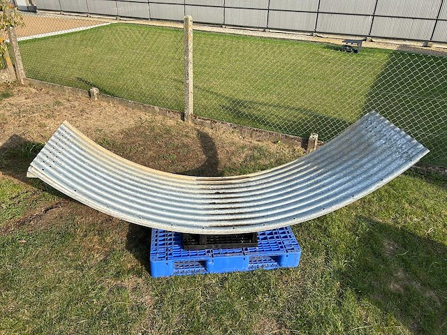 Verzinkt metalen dakplaten - golfplaten (8x) - afbeelding 1 van  1