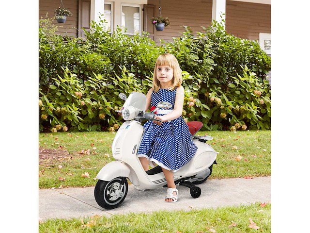 Vespa scooter elektrische motorfiets kinderen 6v - afbeelding 2 van  9
