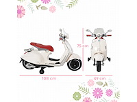 Vespa scooter elektrische motorfiets kinderen 6v - afbeelding 4 van  9