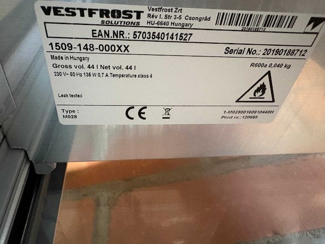 Vestfrost redbull m028 drankenkoeler - afbeelding 4 van  6