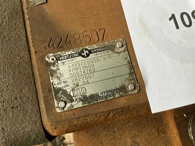 Vestjisk hydraulics hydraulische pomp - afbeelding 3 van  3