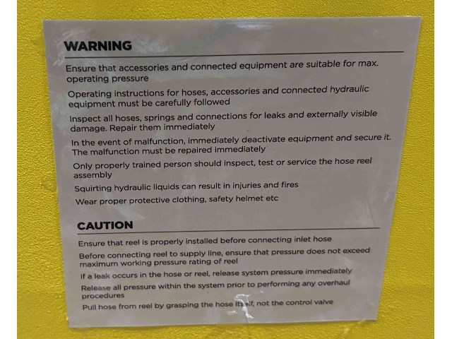 Vet-hogedruk slanghaspel, hr-gr 5, 800psi - afbeelding 3 van  3