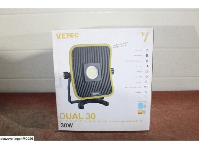 Vetec led dual accu bouwlamp - afbeelding 2 van  3