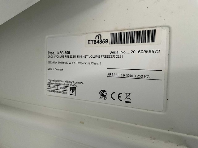 Vetfrost nfg 309 vriezer met glazen deur - afbeelding 5 van  6