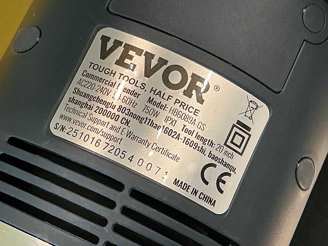Vevor hb6089-gs staafmixer - afbeelding 5 van  5
