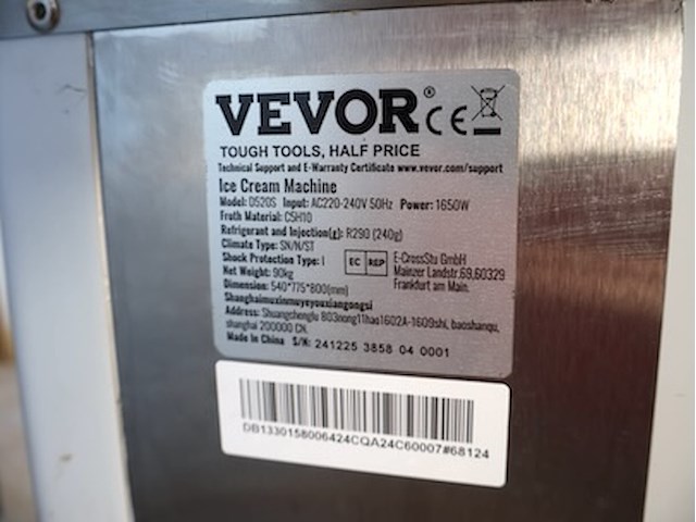 Vevor ice creme machine - afbeelding 6 van  6