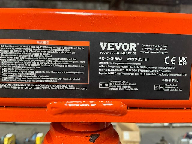 Vevor zx020 6t garagepers - afbeelding 6 van  7