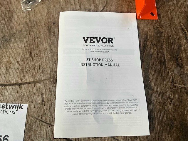 Vevor zx020 6t garagepers - afbeelding 7 van  7