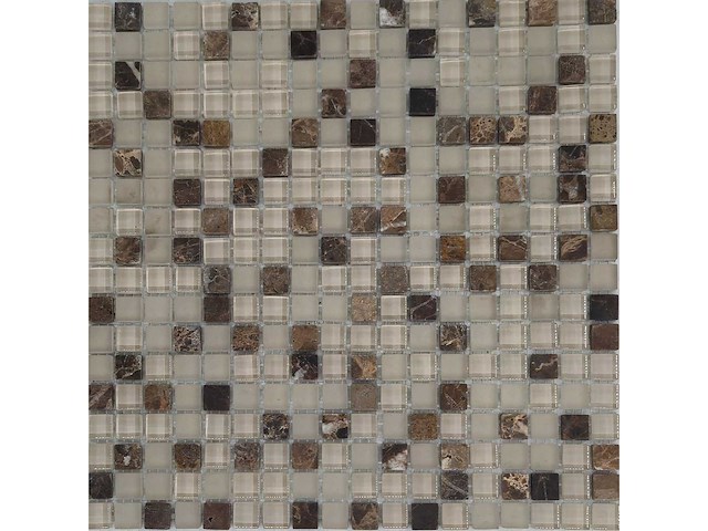 V_glass crystal djerba mix mosaic 1,5x1,5 cm - mozaïek tegel 13m² - afbeelding 1 van  1