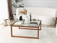 Via salontafel | gehard glas | houten - afbeelding 4 van  9