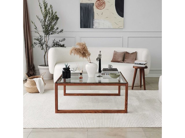Via salontafel | gehard glas | houten - afbeelding 5 van  9