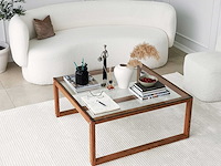 Via salontafel | gehard glas | houten - afbeelding 6 van  9