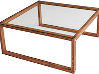 Via salontafel | gehard glas | houten - afbeelding 1 van  9