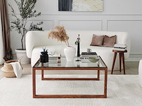Via salontafel | gehard glas | houten - afbeelding 5 van  9