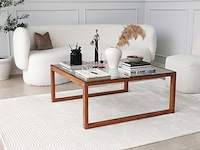 Via salontafel | gehard glas | houten - afbeelding 7 van  9