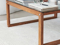 Via salontafel | gehard glas | houten - afbeelding 4 van  8