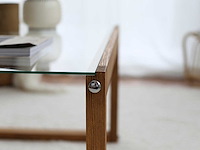 Via salontafel | gehard glas | houten - afbeelding 6 van  8