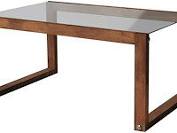 Via salontafel | gehard glas | houten - afbeelding 7 van  8
