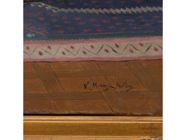 Victor marais-milton (1872-1948), a cardinal, enjoying a piece of art, oil on canvas 46 x 37.5 cm. (18.10 x 14.75 in.), frame: 71 x 62 cm. (27.94 x 24.41 in.) - afbeelding 4 van  6