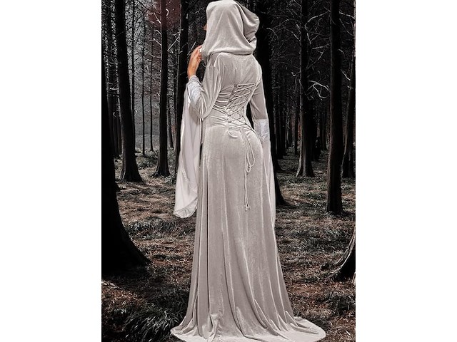 Victoriaans gothic jurk (2xl) - afbeelding 4 van  5